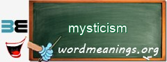 WordMeaning blackboard for mysticism